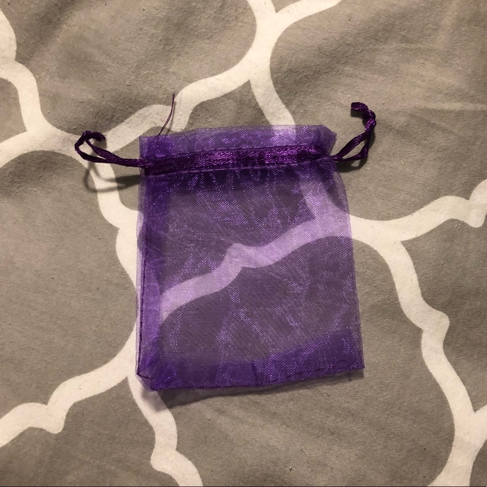 Purple tie jewelry bag - 20 pack